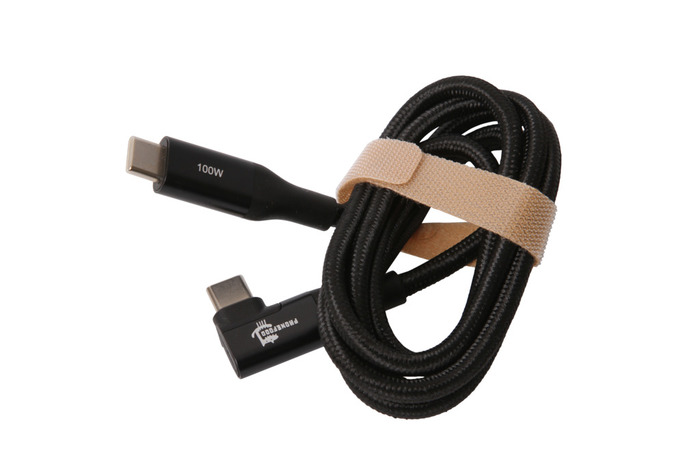 USB-C til USB-C-kabel med 90° vinkel, 1 meter